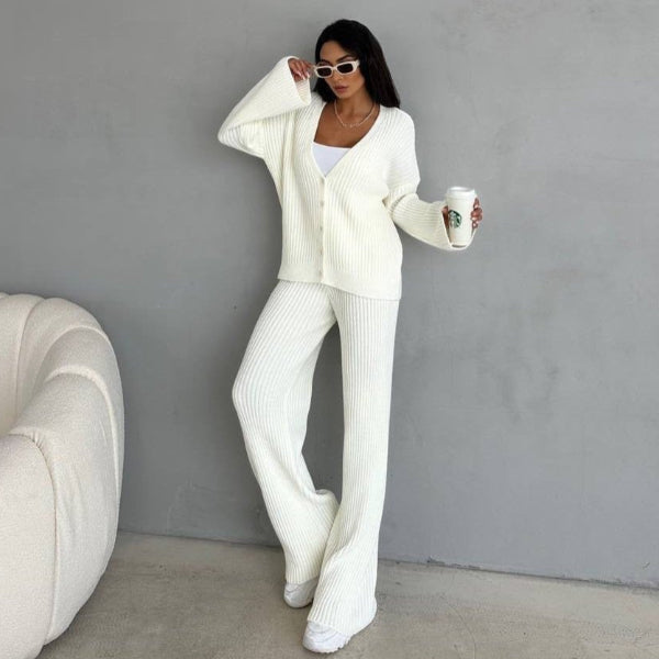 Knitted Ribbed Oversized Loungewear Set 
