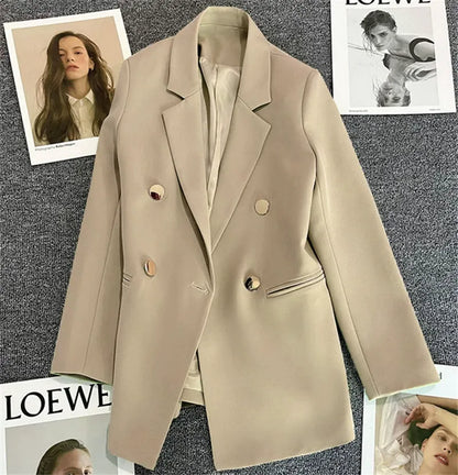 Women’s Blazer - Suiting Blend - Double-Breasted - Wide Peak Lapels