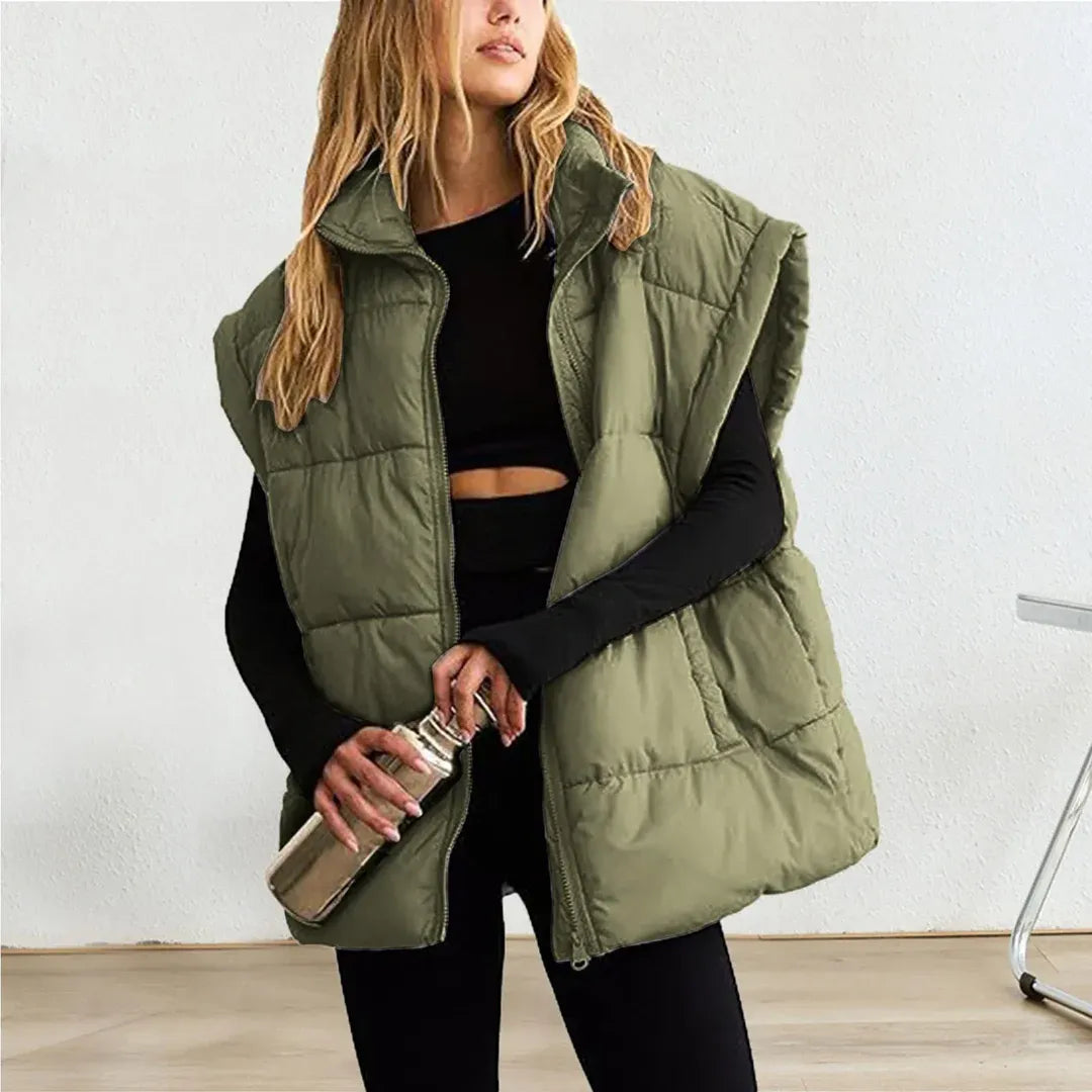 Quilted Insulated Relaxed Fit Puffer Vest 