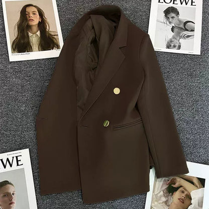 Women’s Blazer - Suiting Blend - Double-Breasted - Wide Peak Lapels