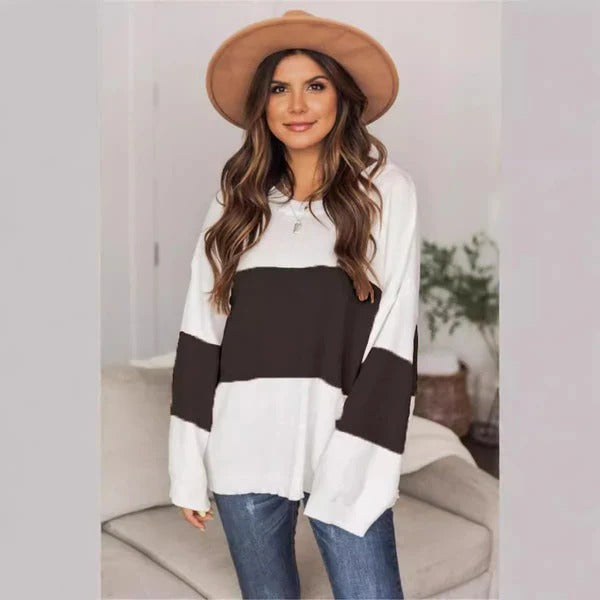 Oversized Knitted Texture Pullover Sweater 