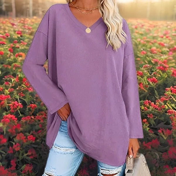 Soft Cotton Oversized Long Sleeve Shirt 
