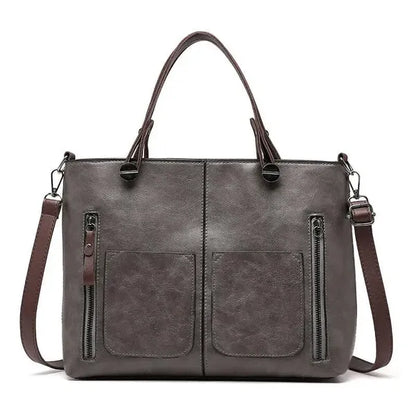 Women’s Handbag – Structured Medium Size – Dual Carry – Zipper Front Pockets