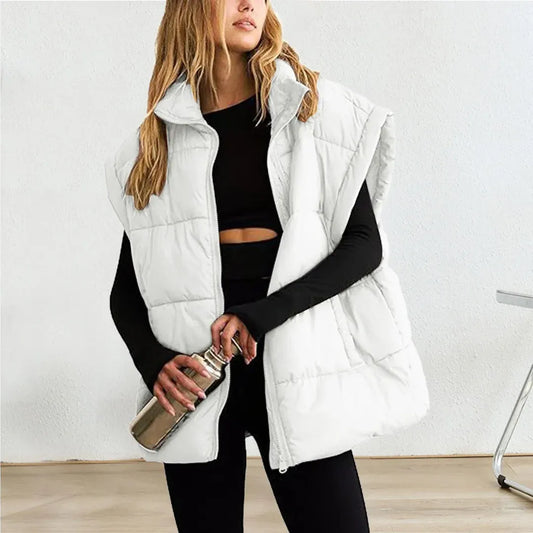 Quilted Insulated Relaxed Fit Puffer Vest 
