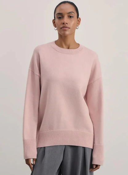 Women’s Pullover Sweater – Relaxed Fit – Soft Knit – High Neck – Long Sleeve Ribbed Trim