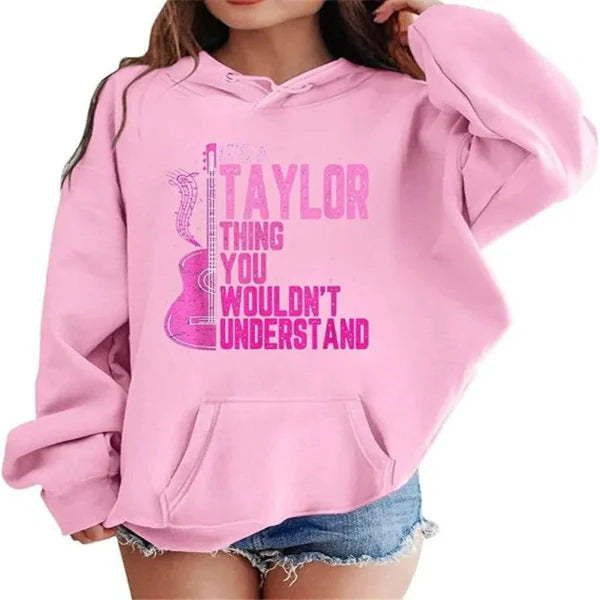 Soft Cotton Oversized Guitar Graphic Hoodie 
