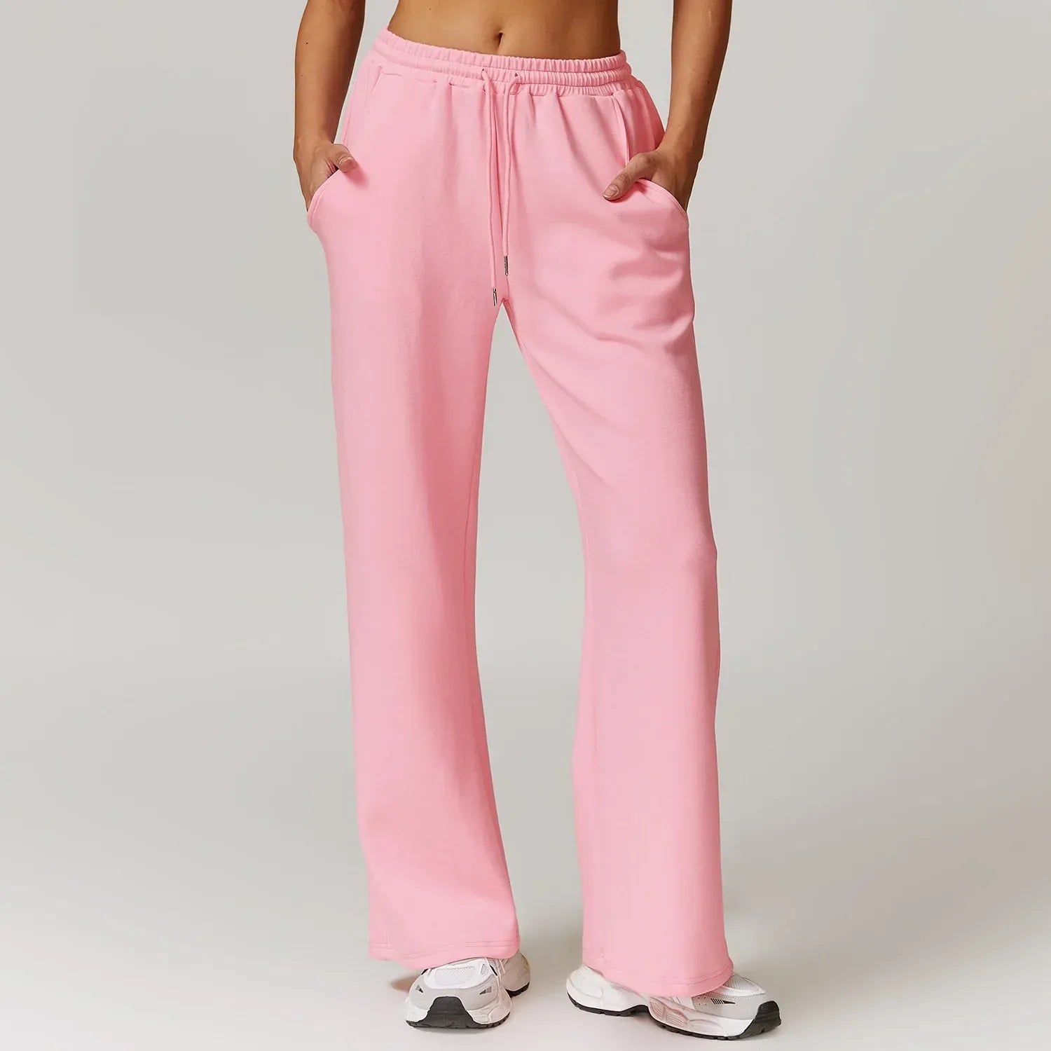 High Rise Wide Leg Cotton Lounge Pants 