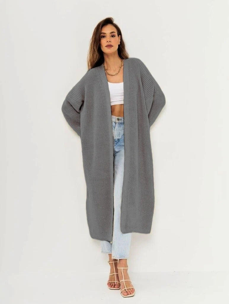 Oversized Wool Feel Knit Cardigan 