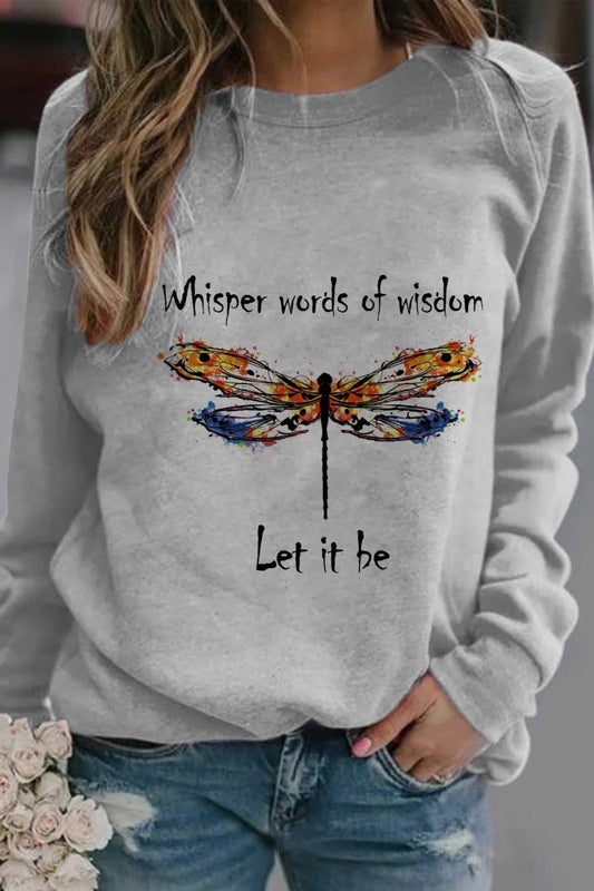 Relaxed Cotton Crew Neck Graphic Sweatshirt 