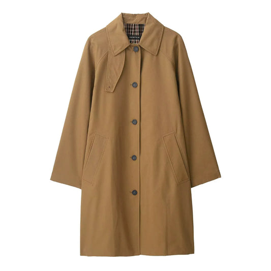 Cotton Blend Loose Fit Trench Coat