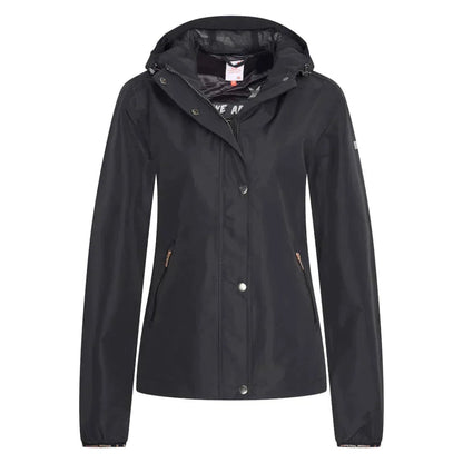 Rain hooded jacket for women with front pocket