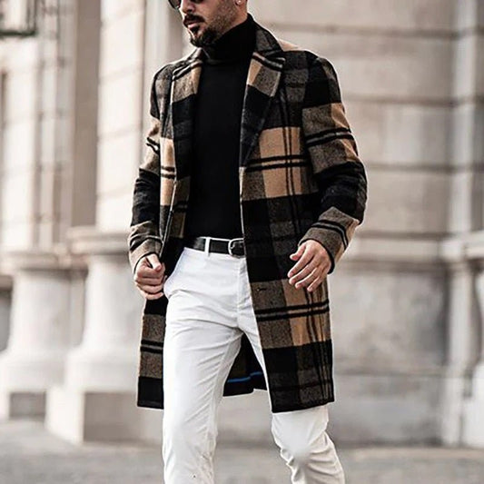 Matias - Chic plaid overcoat for men