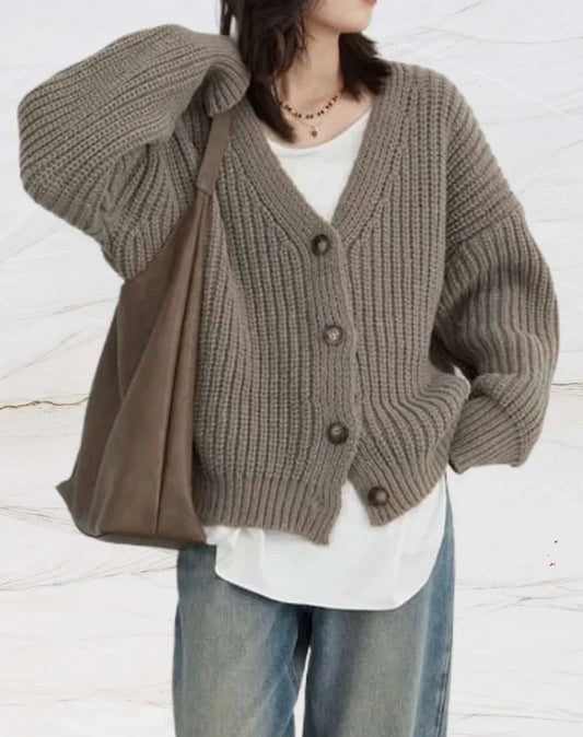 Chunky Ribbed Oversized Knit Cardigan