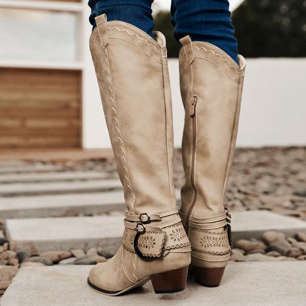 Women's vintage tall winter rider boots