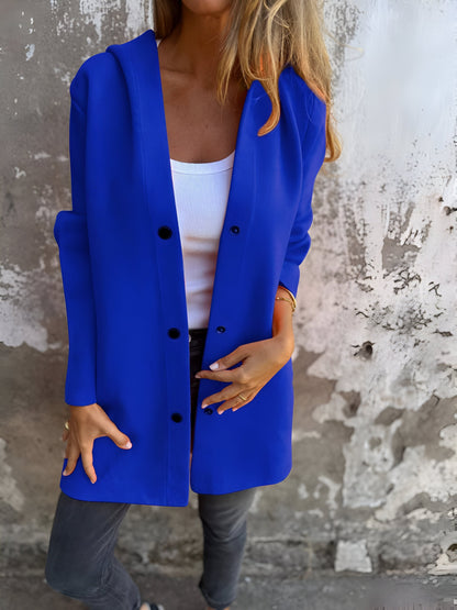 Women's hooded single-breasted casual autumn winter jacket