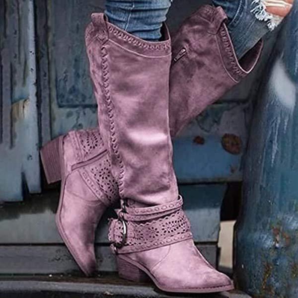 Women's vintage tall winter rider boots