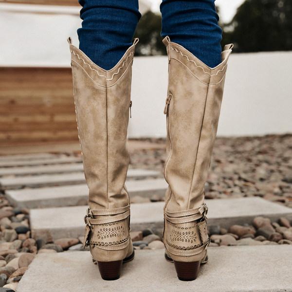 Women's vintage tall winter rider boots