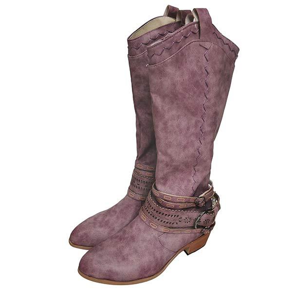 Women's vintage tall winter rider boots