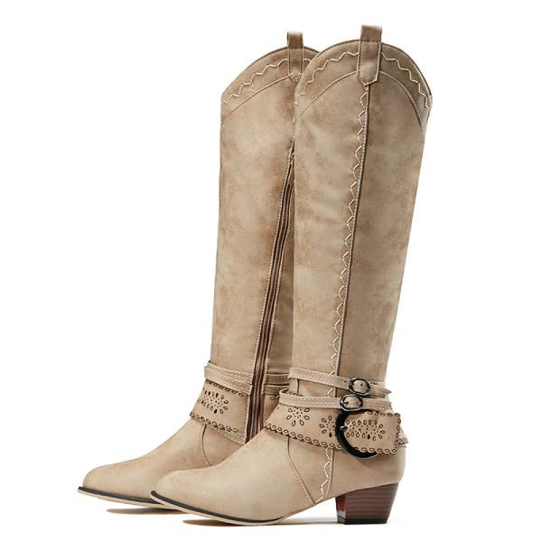 Women's vintage tall winter rider boots