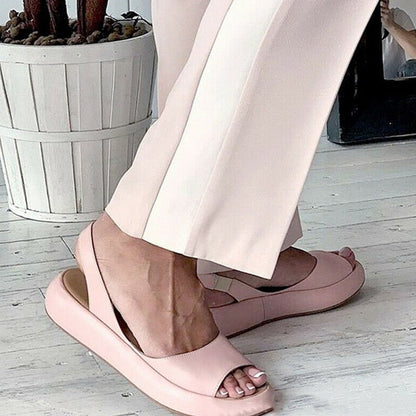 Women's Slingback Flats - Open Toe - Comfortable Casual Wear