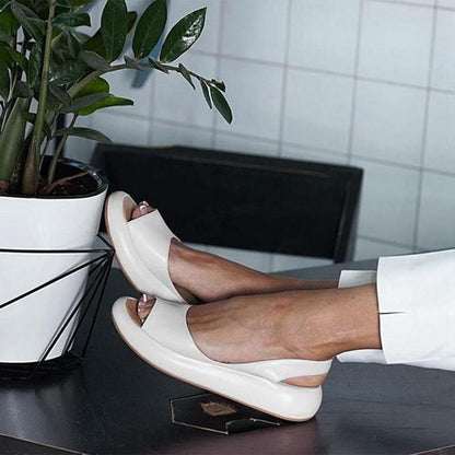 Women's Slingback Flats - Open Toe - Comfortable Casual Wear