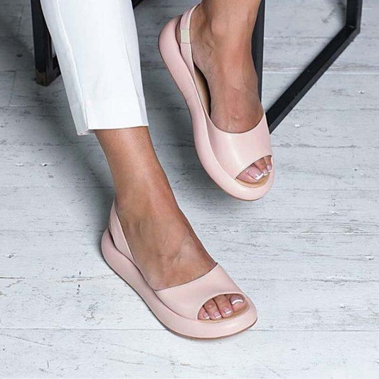 Comfortable Open Toe Slingback Flats