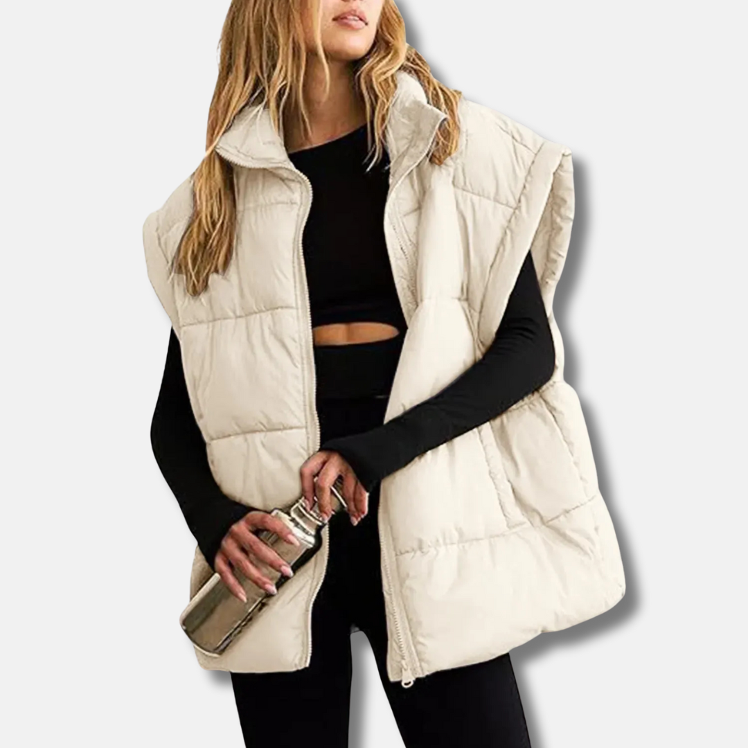 Quilted Insulated Relaxed Fit Puffer Vest 