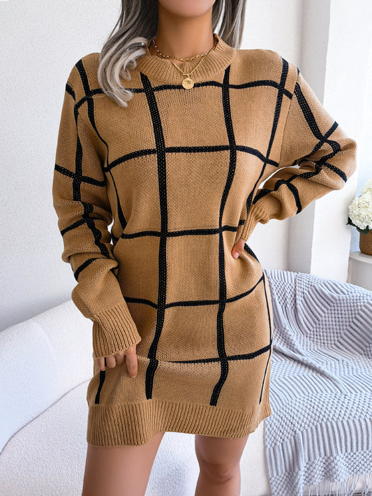 Plaid Woolen Skirt Two-Piece Suit Set