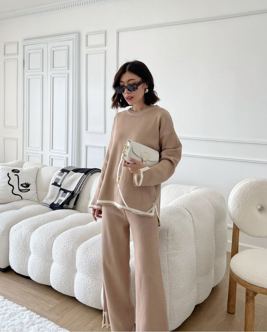 Lana - casual knitted set [top+pants]