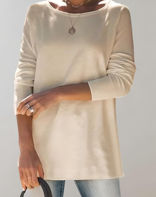 Stylish Round Neck Long Sweater