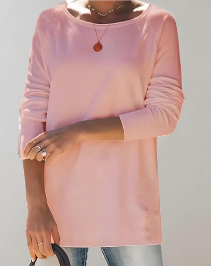 Women’s stylish long round neck sweater