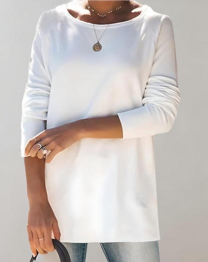 Women’s stylish long round neck sweater
