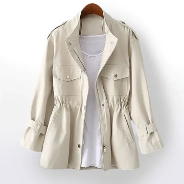 Elegant trench coat for women with adjustable waist