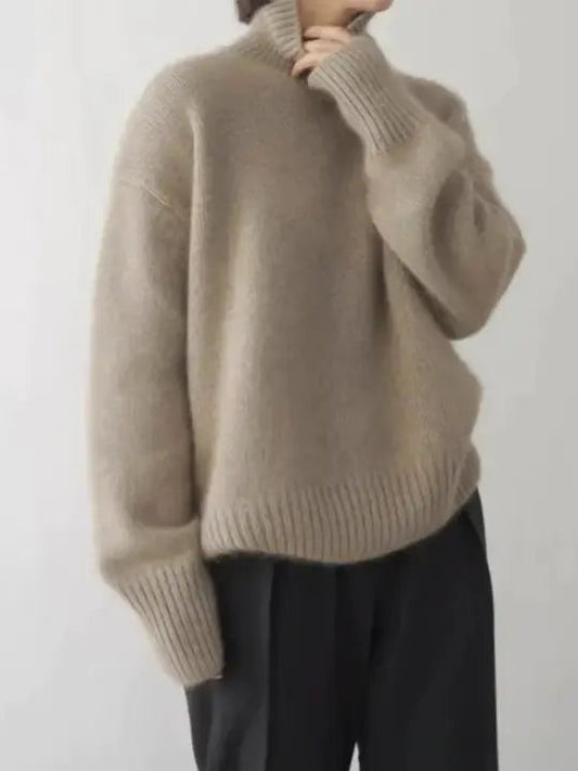 Oversized Knit Turtleneck Sweater