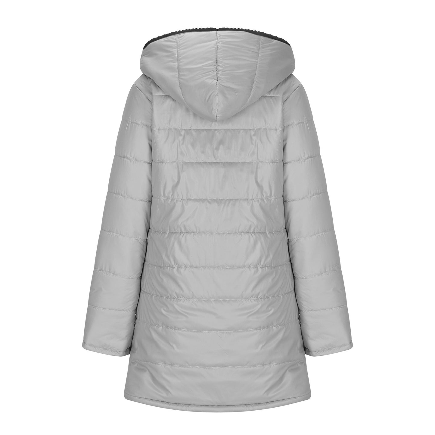 Women's padded jacket with warm plush lining with hood