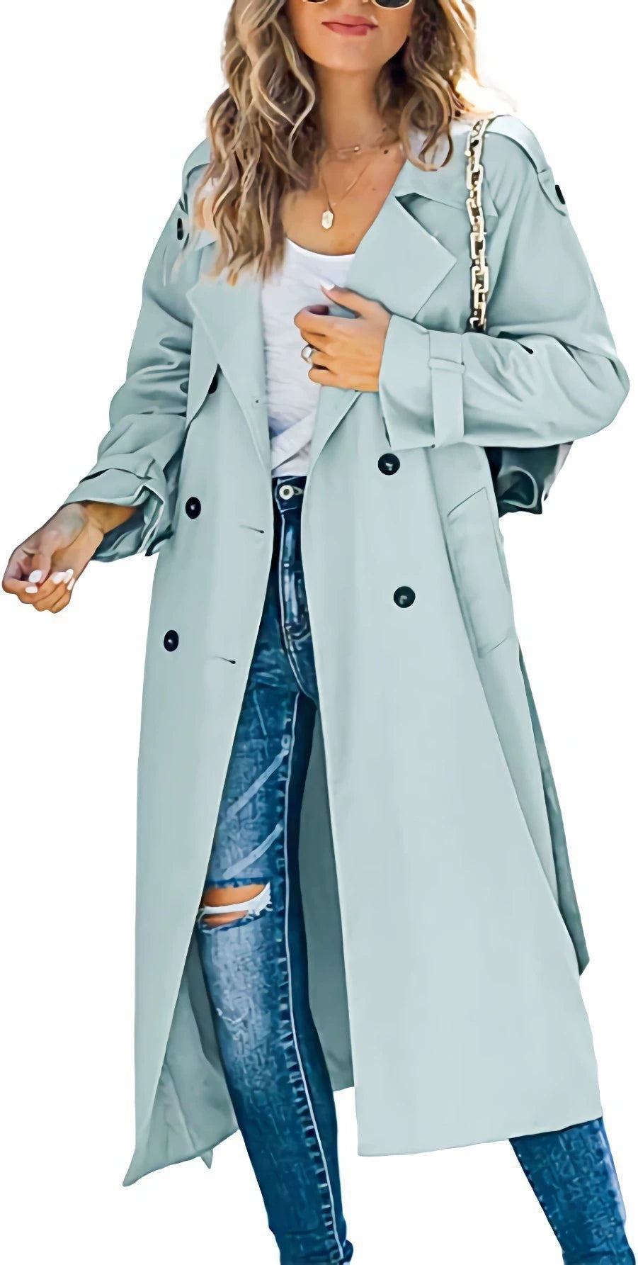 Phoebe - Windproof trench coat with long sleeves