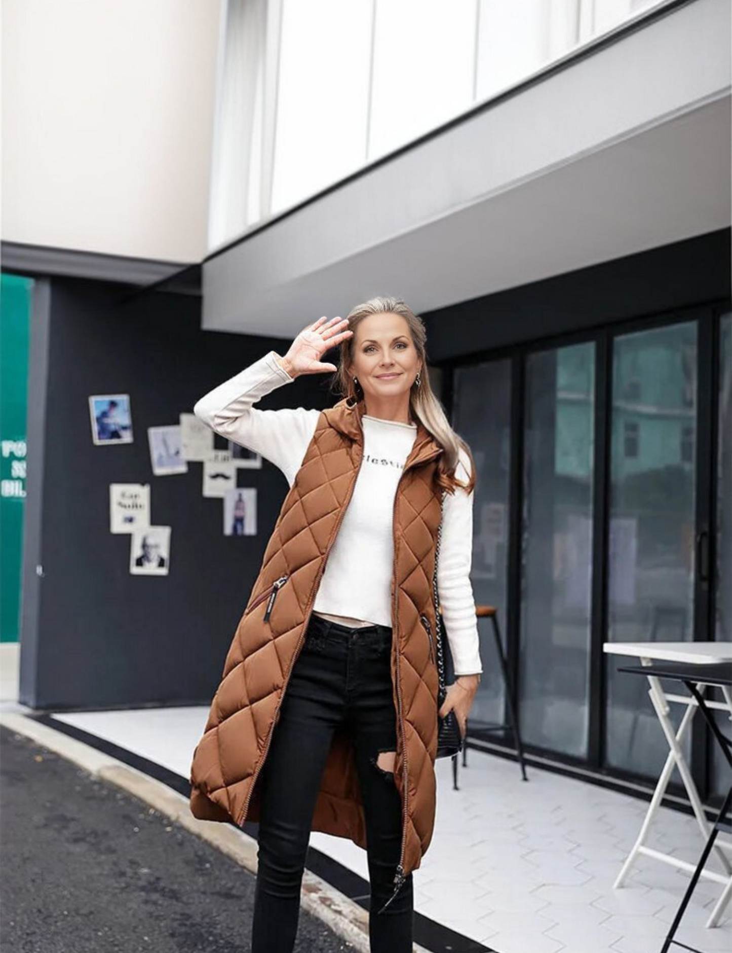 Mira - Elegant Long Coat with Hood