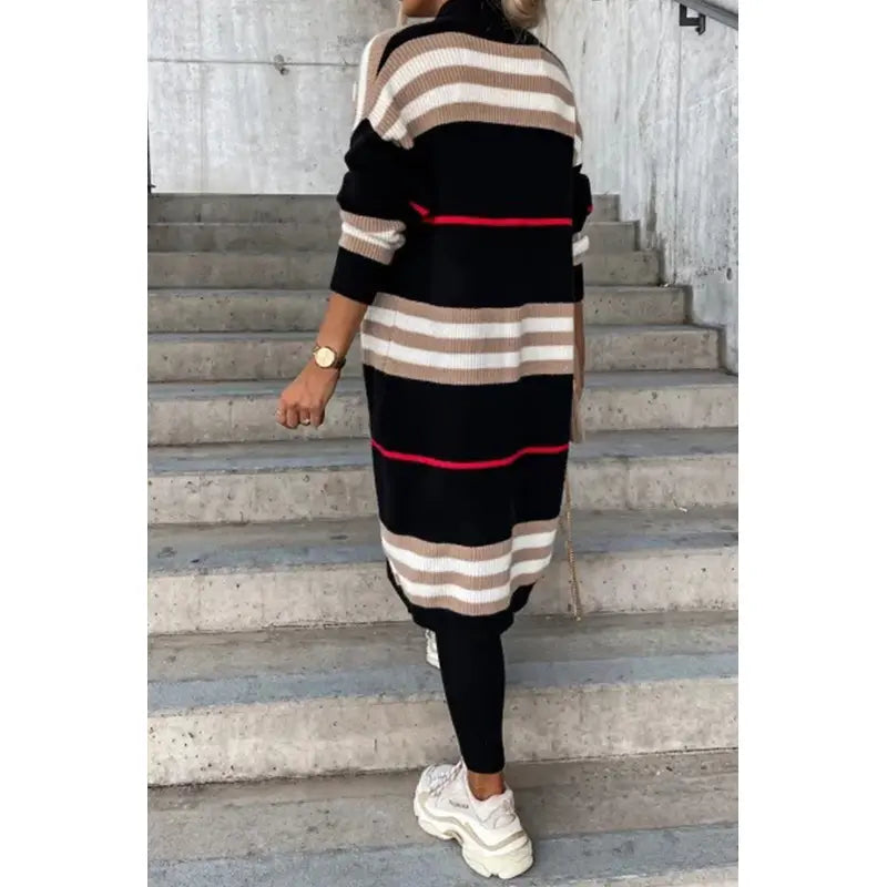 Striped Knitted Quality Patterned Jacket