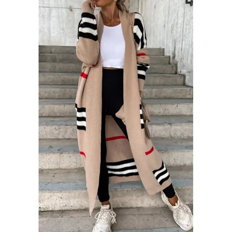 Striped Knitted Quality Patterned Jacket