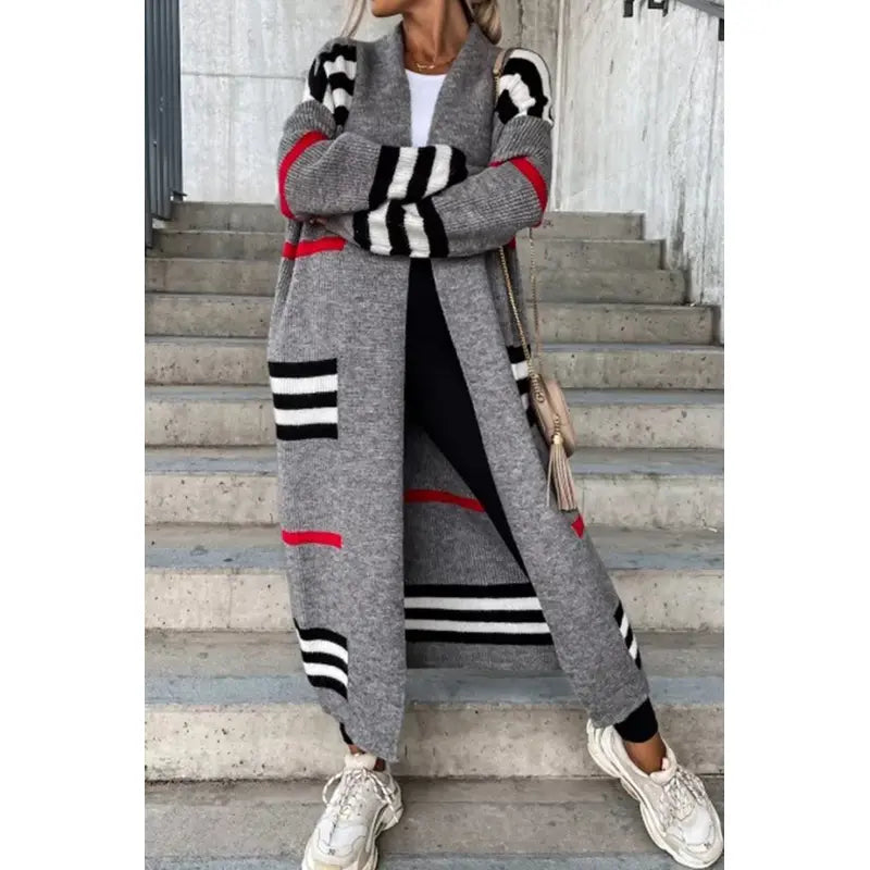Striped Knitted Quality Patterned Jacket