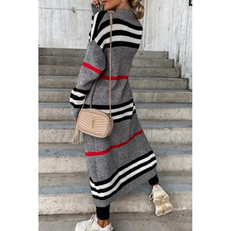 Striped Knitted Quality Patterned Jacket