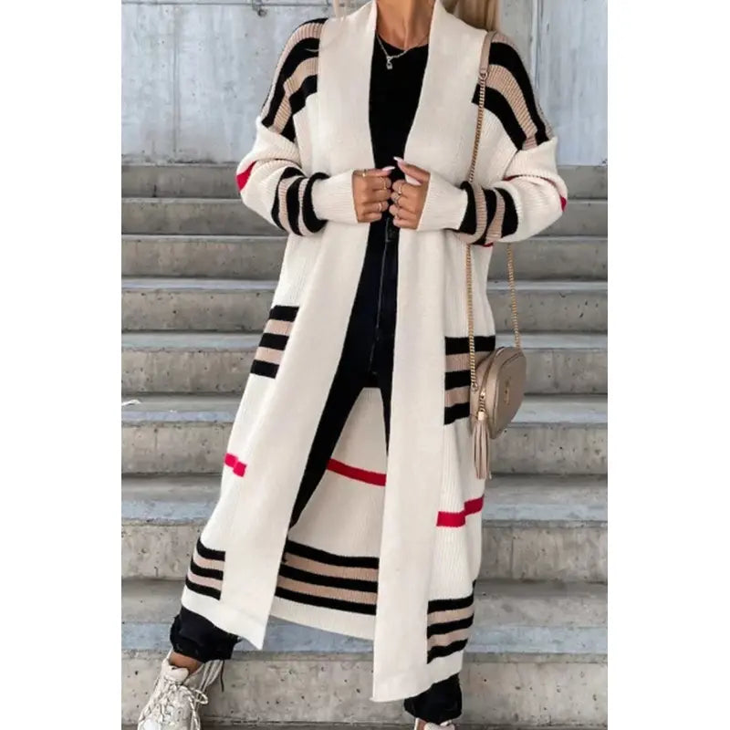 Striped Knitted Quality Patterned Jacket