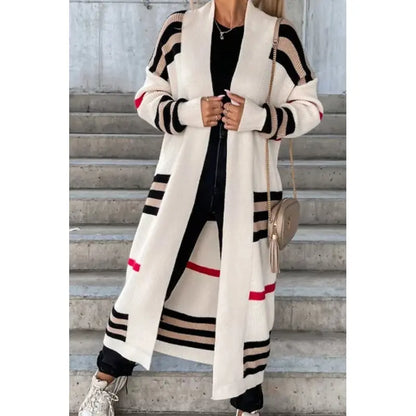 Women's quality knitted striped jacket