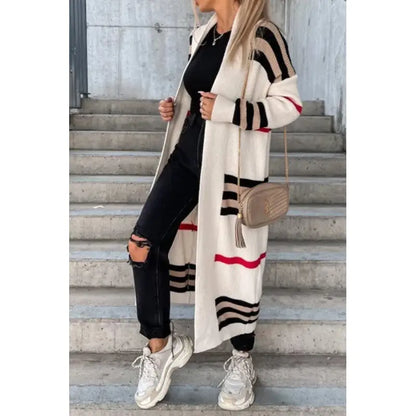 Women's quality knitted striped jacket