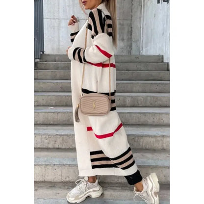 Women's quality knitted striped jacket