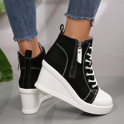 Isla Wedge High-Top Sneaker | Lace-Up Ankle-Length Sneaker