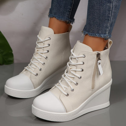 Isla Wedge High-Top Sneaker | Lace-Up Ankle-Length Sneaker