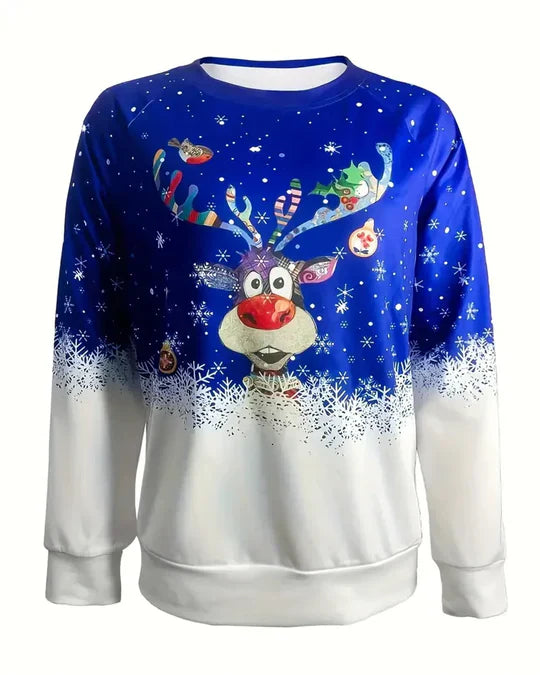 Women's round neck christmas sweater