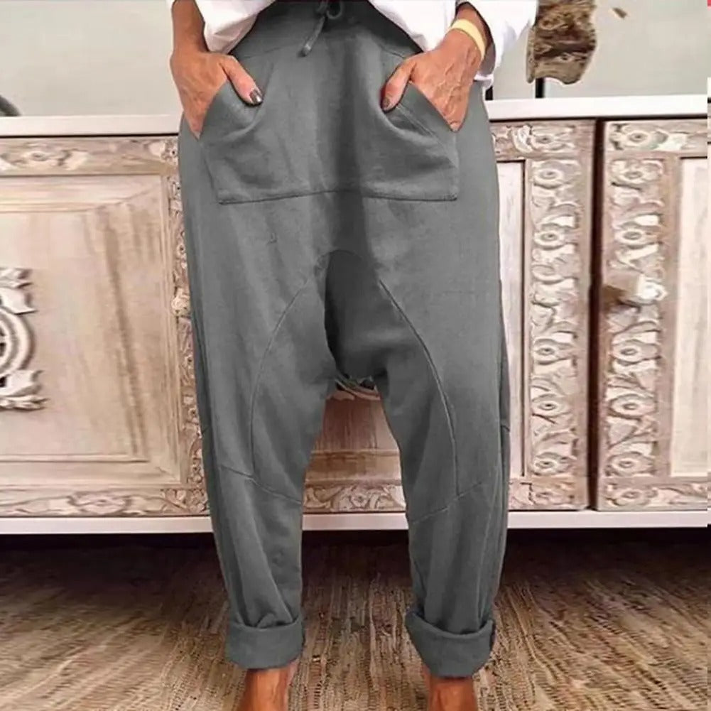 Women's baggy drawstring trousers