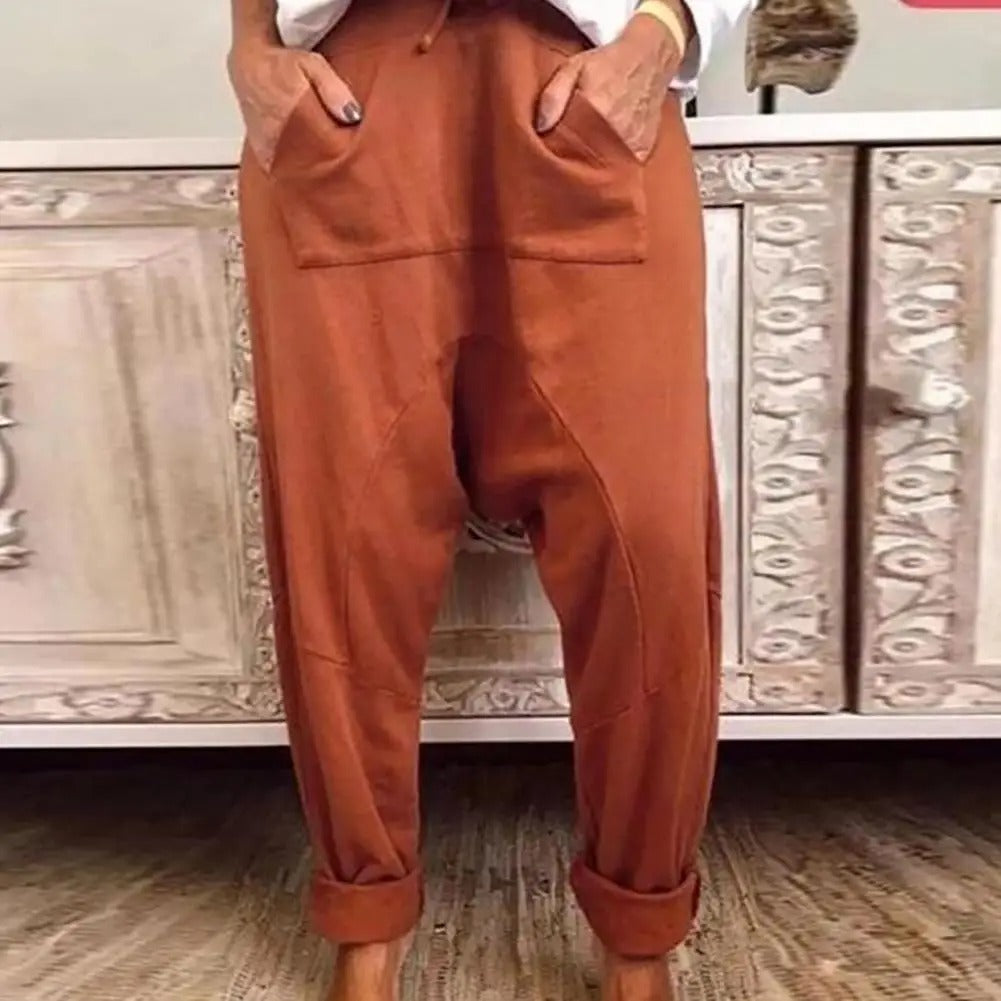 Women's baggy drawstring trousers